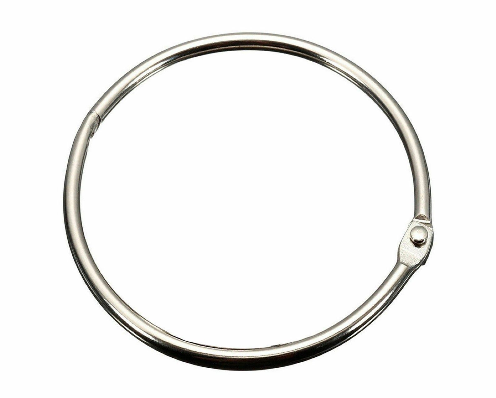 3545mm Silver Round Hinged Metal Split Key Ring Tag Hook Etsy UK