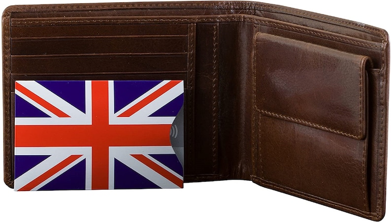 Debit Anti Theft Blocking Sleeve Shield Protector Wallet for Bank Credit UK United Kingdom Flag RFID Card Holder ID Safety Holder