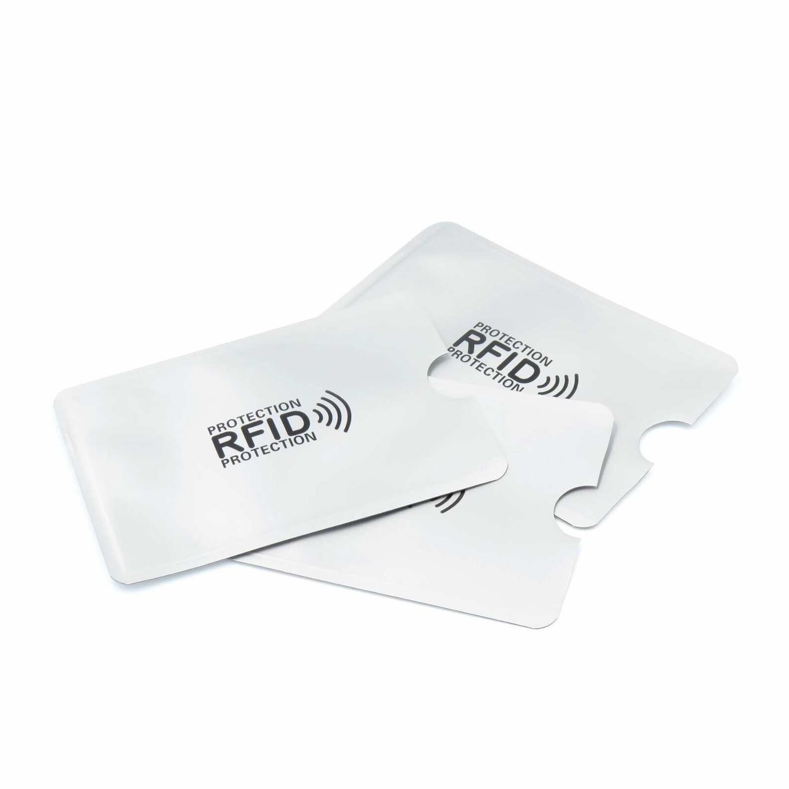 Silver RFID Card Sleeve Wallet Blocking Protector Debit