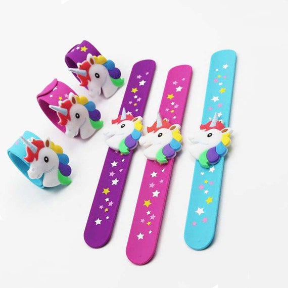 Unicorn Slap Band Snap Bracelet Wrap Wristband Colourful Girls