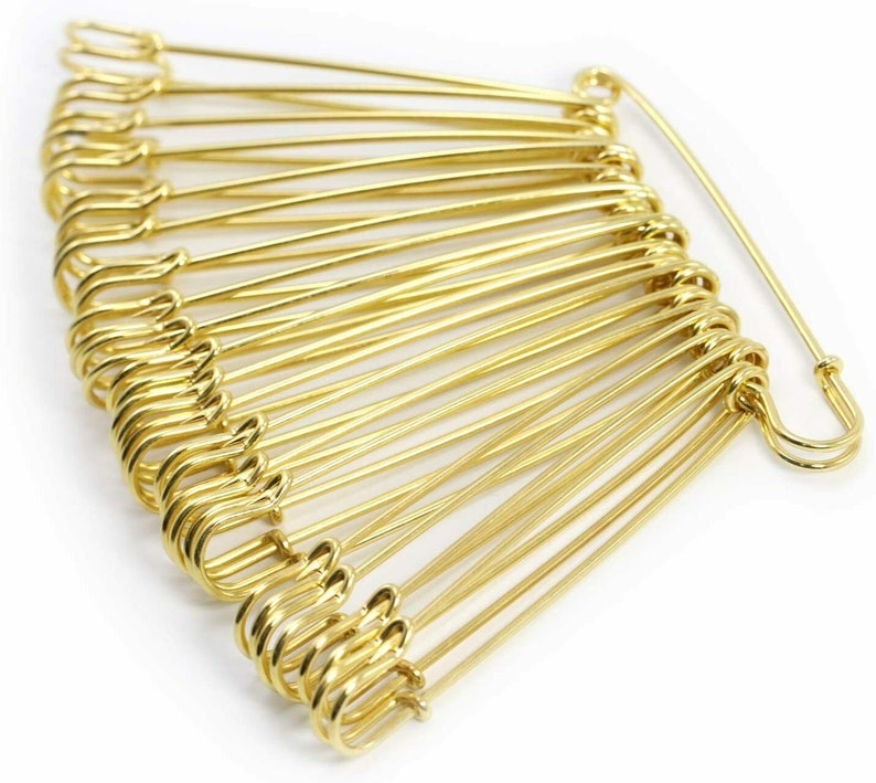Big Size Metal Safety Pins Extra Large Gold Heavy Duty Safe Pins