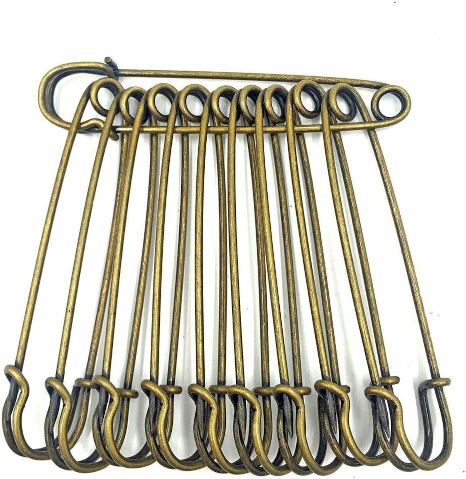 Extra Large Bronze Strong Heavy Duty Safety Pins Craft Jewelry - Etsy