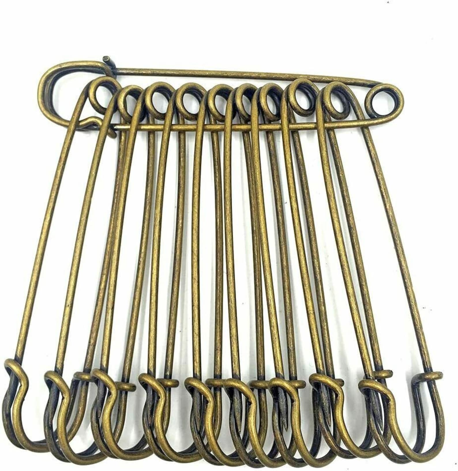 Extra Large Bronze Strong Heavy Duty Safety Pins Craft Jewelry Etsy