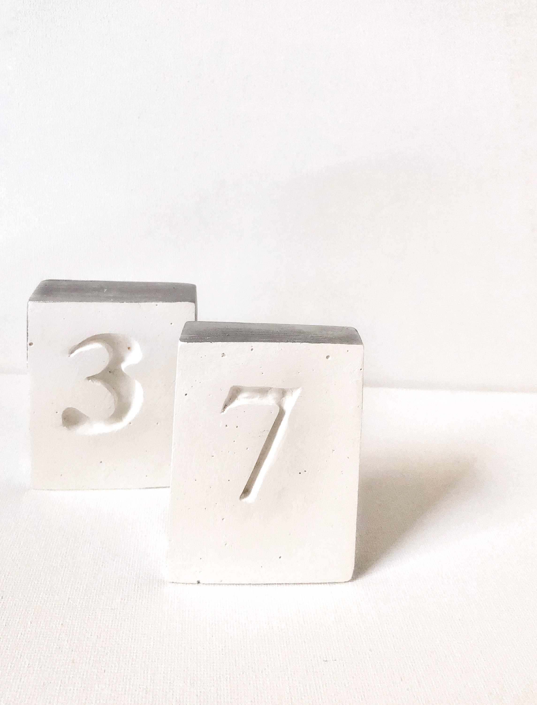 Plaster Tile Table Numbers custom table numbers modern | Etsy