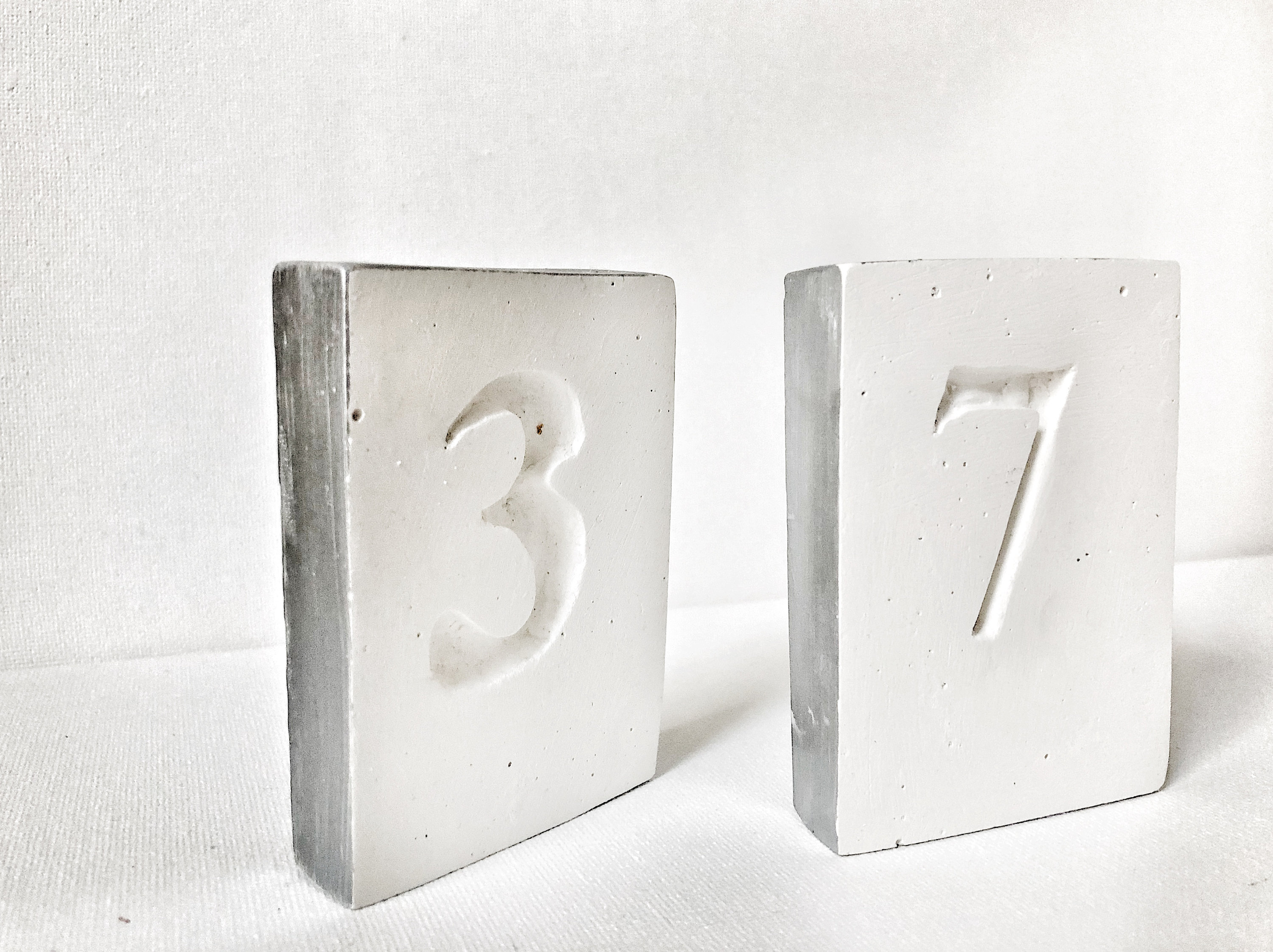 Plaster Tile Table Numbers custom table numbers modern | Etsy