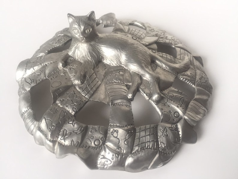 Cat String Holder Pewter Cat Potpourri Holder Gifts for Cat Lover Cat Gifts Seagull Pewter Anchor Hocking Glass Cat Potpourri Bowl