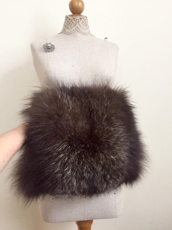 Real Fur Muff - Huge Size - Vintage Hand Warmers … - image 3