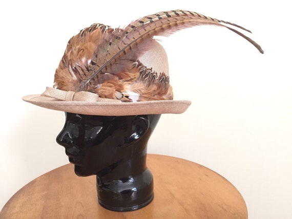 Feather Hat for Women - Womens Hats - Wide Brimmed