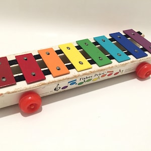Jahrgang Fisher Preis Pull Spielzeug - 1970er Jahre Fisher Preis Spielzeug - 70er Jahre musikalische Pull Spielzeug FisherPreis Spielzeug Fisher Preis Vintage Spielzeug Musikinstrument
