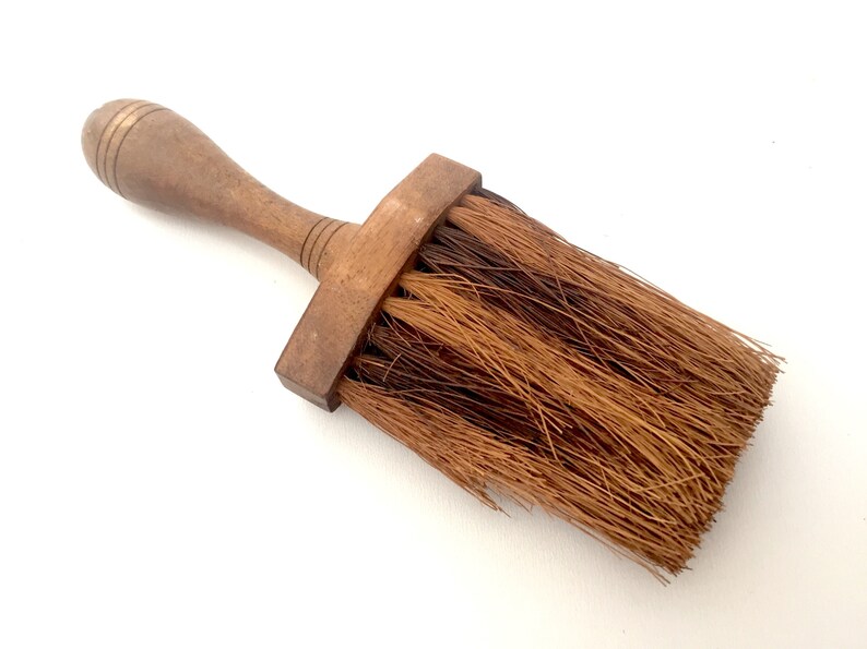 Clothes Brush Natural Bristle Vintage Brush Set Lint Brush Carved Wood