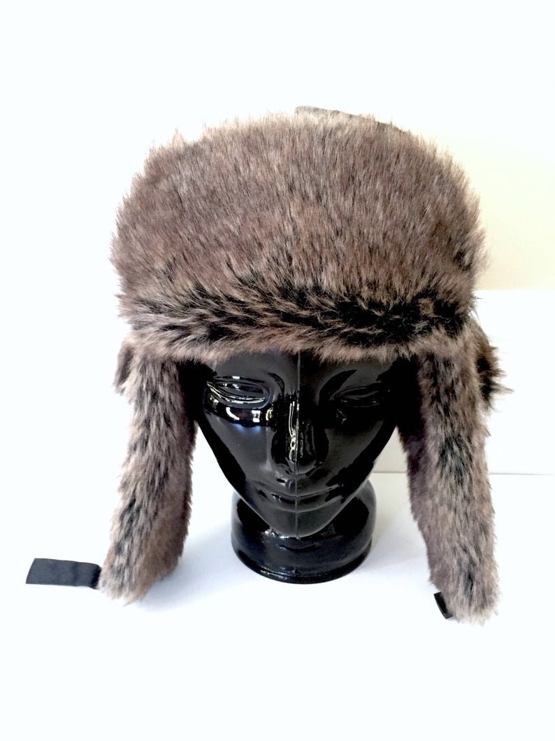Fur Trappers Hat Faux Fur Hat Vintage Trapper Hats Fur Etsy
