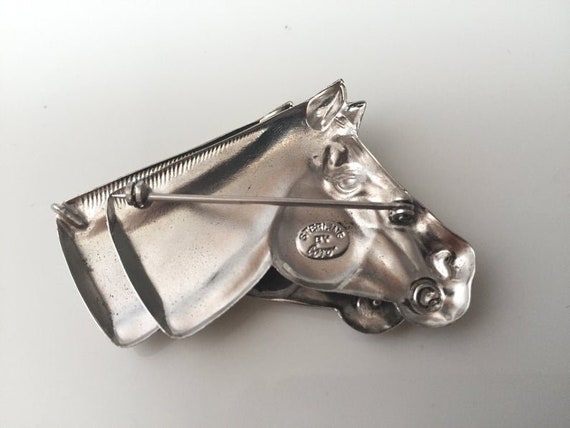 Sterling Silver Horse Brooch - Horse Jewelry Silv… - image 4