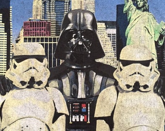 Vintage Star Wars tshirt - Storm Trooper - Darth Vader - boyfriend fit t-shirt - Birthday Gift - Party Costume - One Size