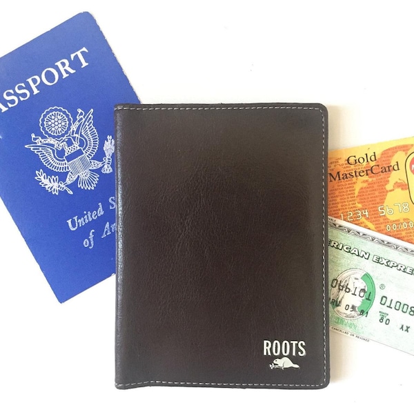 Roots Passport Cover - Travel Wallet for Men or Women - Passport Holder - Vintage Wallets - Luggage - Roots Wallet - Mens Wallet