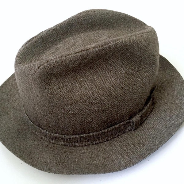 Mens Vintage Tweed Hat Etsy