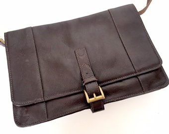 Genuine Leather Messenger Bag with Shoulder Strap - Leather Crossbody bag for Men - Messenger Bag for Men - Attache Case Men - Mens Satchel