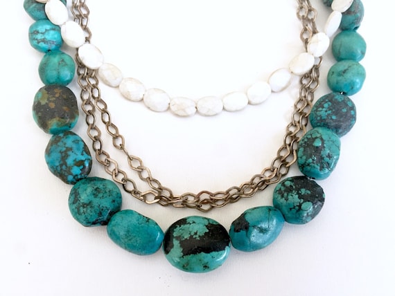 Authentic Turquoise Necklace - Turquoise Bead Mult
