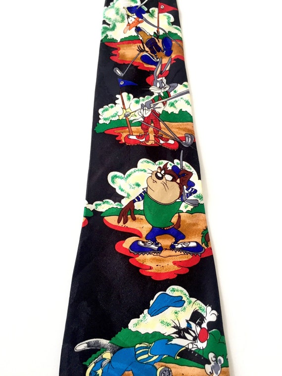 Mens Tie Looney Tunes Golf Tie for Men Mens Necktie Mens Etsy