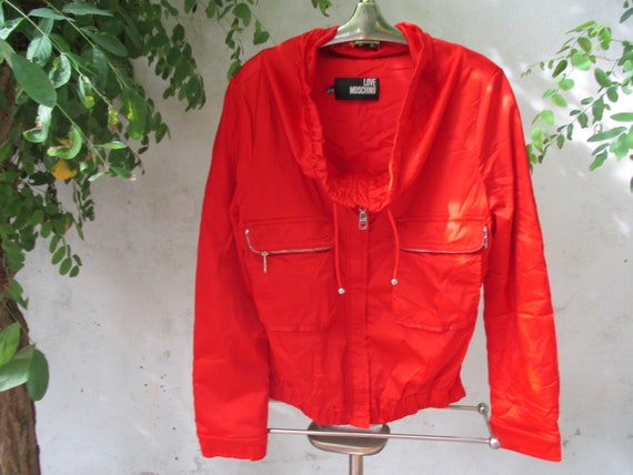 MOSCHINO JACKET RED designer vintage Love Moschino
