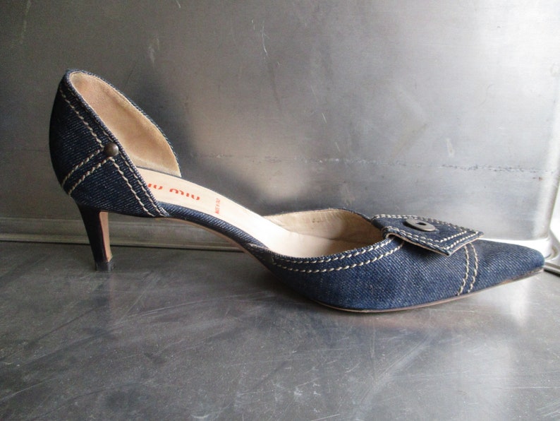 miu miu denim shoes