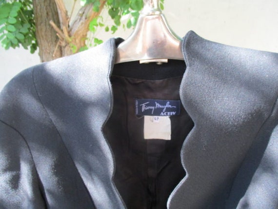 THIERRY MUGLER JACKET black jacket short asymetric