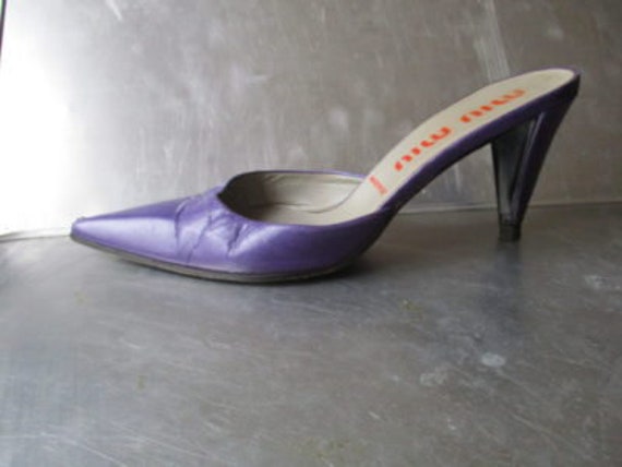 MIU MIU SHOES purple vintage Miu Miu mules