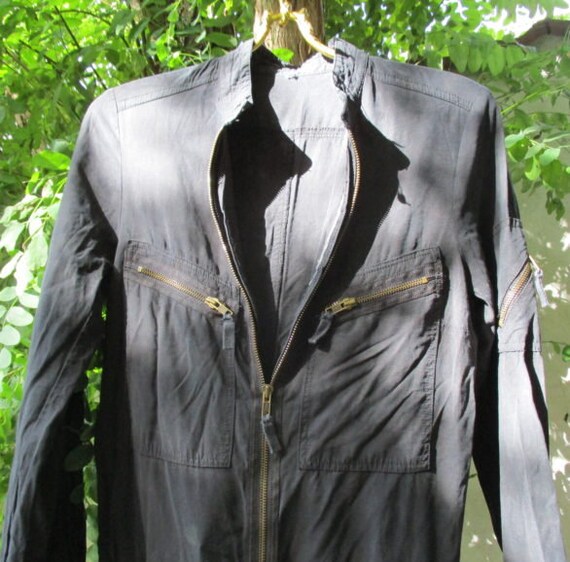 BOILER suit blue cotton tall and skinny straight l