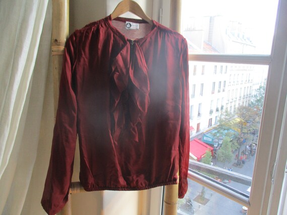 LANVIN SILK SHIRT ruffles