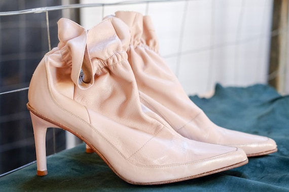 DIESEL BOOTS blush pink stiletto ankle boots