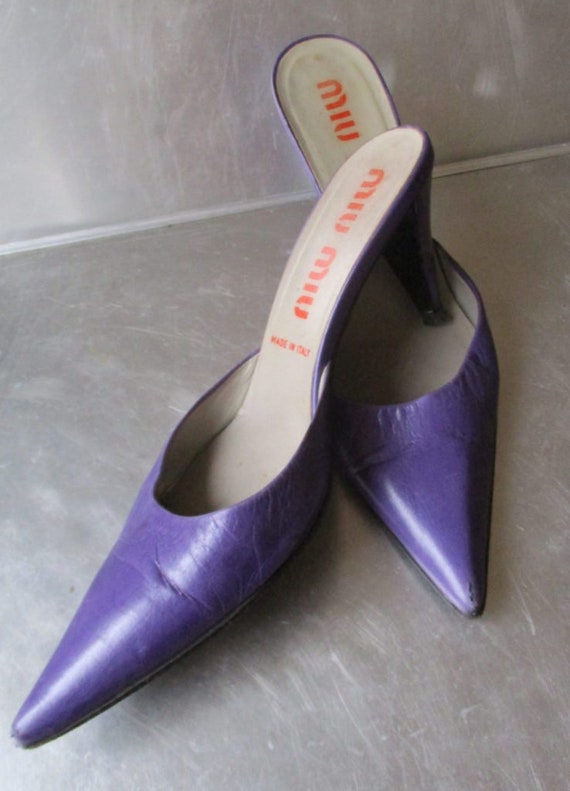 MIU MIU SHOES purple vintage Miu Miu mules