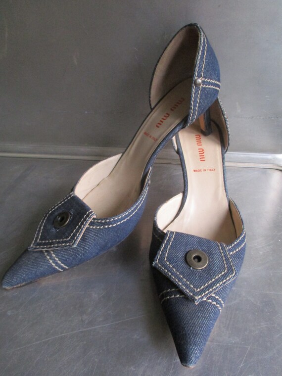 miu miu denim shoes