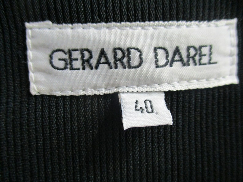GERARD DAREL JACKET French designer vintage jacket black with white sleeves and golden buttons