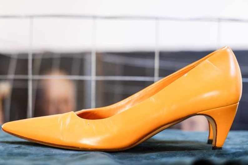 prada orange heels