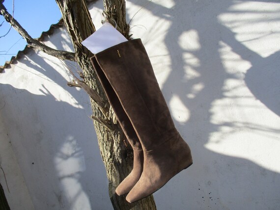 taupe long boots