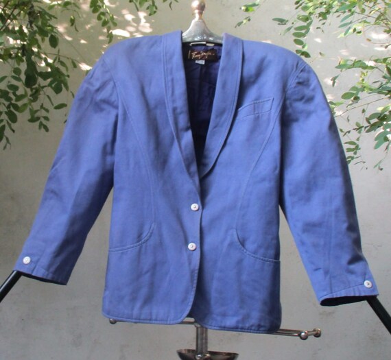 THIERRY MUGLER jacket statement wide shoulders tai