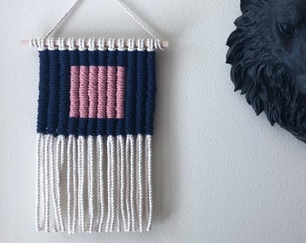 Shapes and Colors - Macrame Wall Hanging, Woven Tapestry