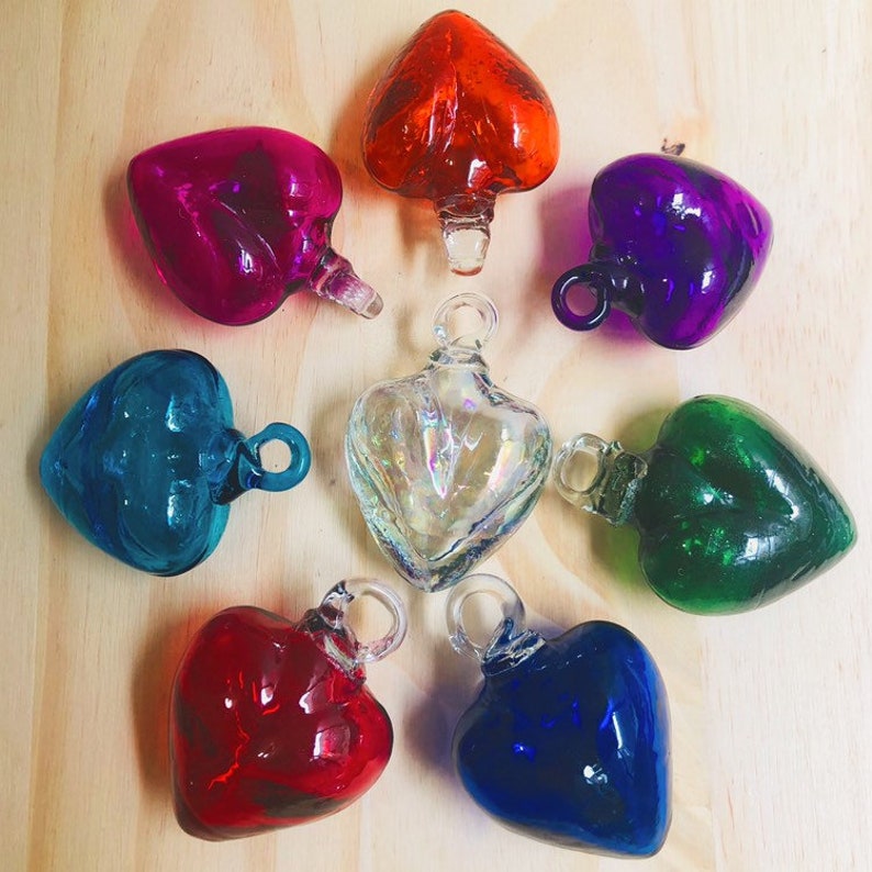 Mexican heart Handblown glass Hearts corazones mexicanos Etsy México