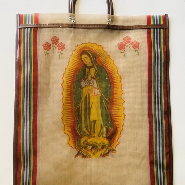 Our Lady of Guadalupe Handbag, lady of guadalupe mercado bag, virgen de Guadalupe mercado bag, virgin Mary Guadalupe mercado bag