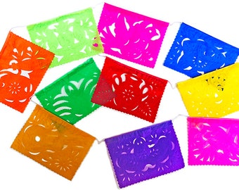 Mexican Papel Picado, mexican motive banner, mexican party banner, tissue paper garland, Mexican decoration