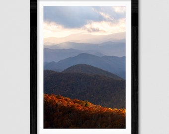 Smoky Mountains Fall Colors Print: Blue Ridge Parkway Fine Art