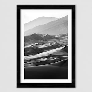 Black and White Sand Dune Fine Art Print | B&W Dune