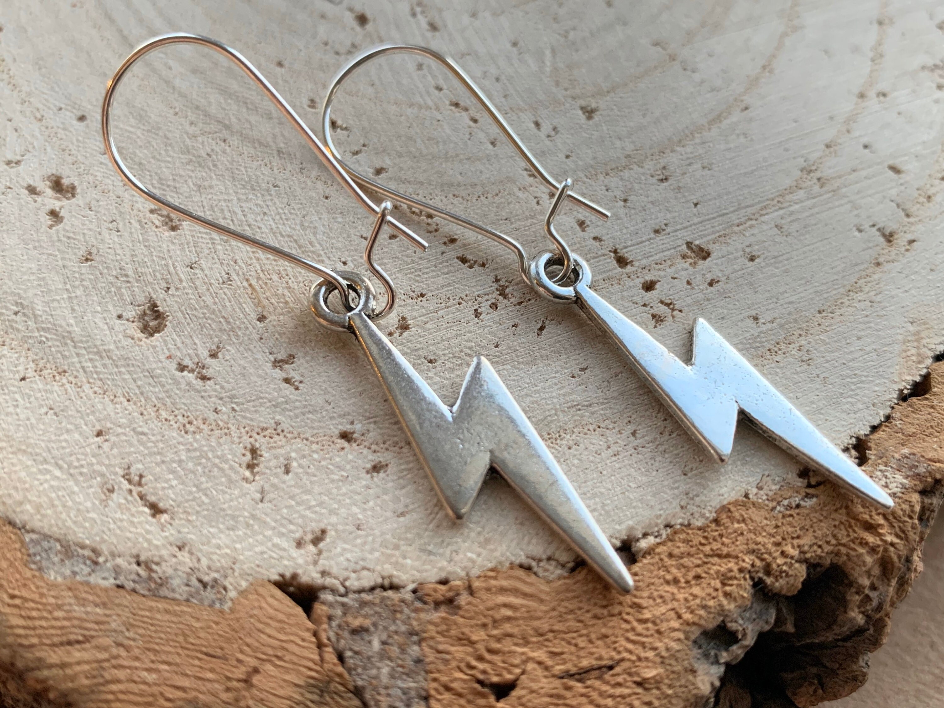 Lightning Earrings Thunderbolt Jewellery Lightning Bolt Etsy