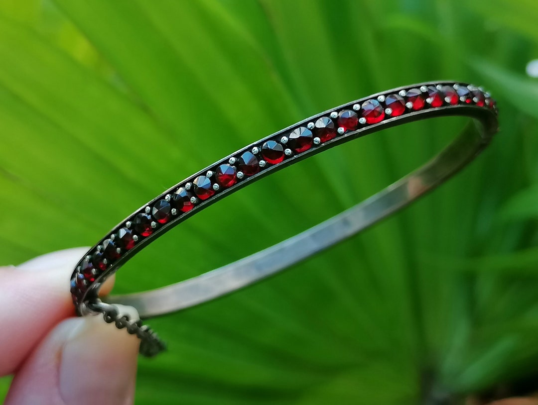 Antique Silver Bracelet. Charming Victorian Gilded Silver