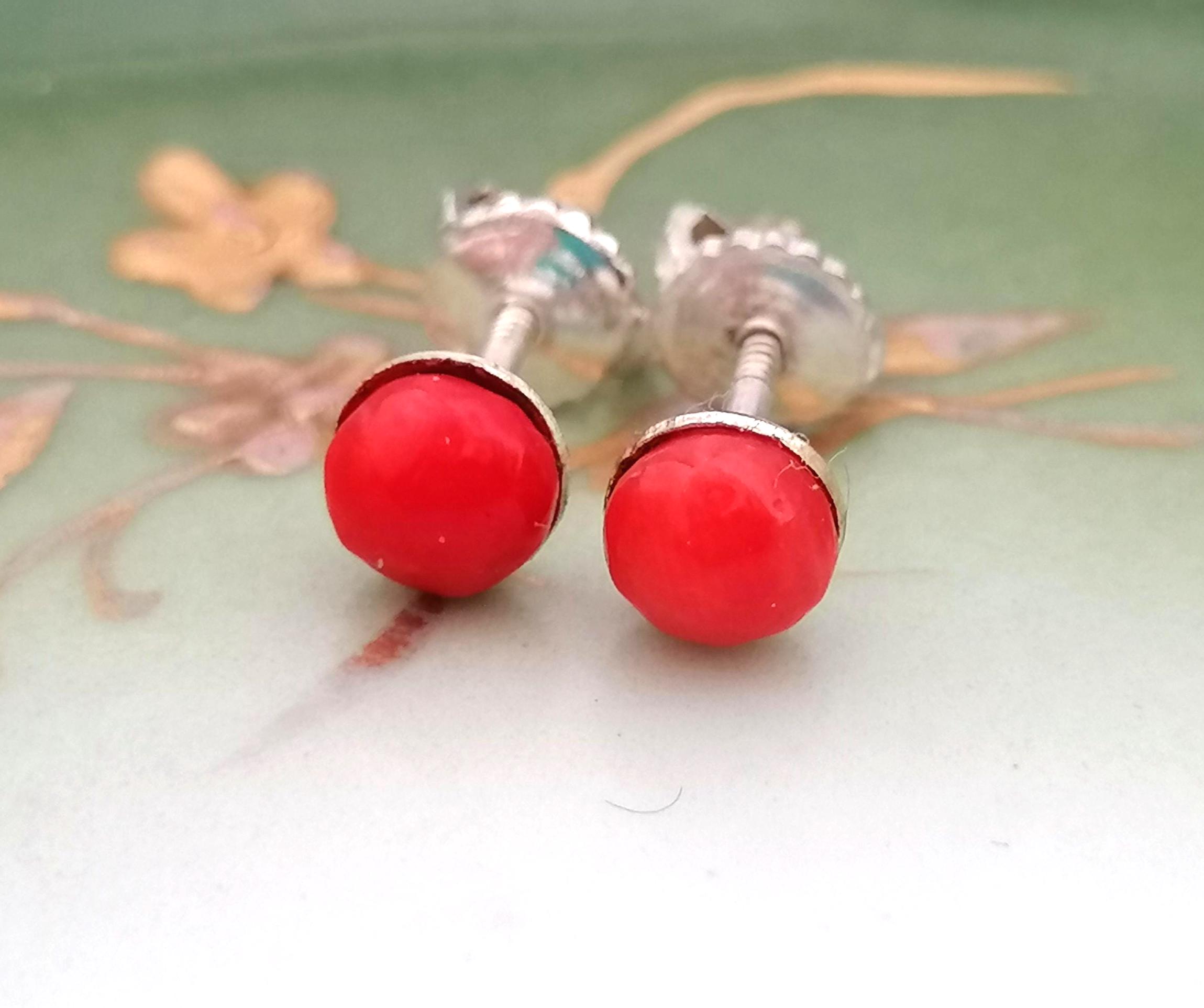 Paire D'Anciennes Boucles D'Oreilles De Deuil - Italie - Occasion