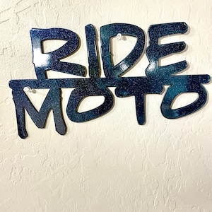Ride Moto Metal Sign