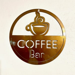 Coffee Bar Metal Wall Sign