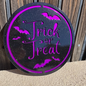 Trick Or Treat Halloween Metal Sign