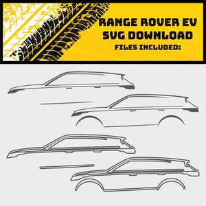 Range Rover Inspired Digital Download for Vinyl Cutting Machine-svg, jpg, eps, png- Cricut, Silhouette- Vinyl Decal Design