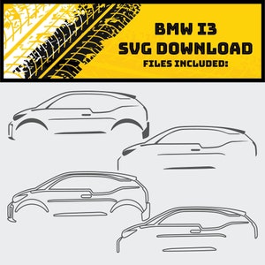 Download digital inspirado no BMW i3 para máquina de corte de vinil-svg, jpg, eps, png- Cricut, Silhueta- Design de decalque de vinil