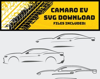 Chevrolet Camaro EV Inspirierter Digitaler Download für Vinyl Cutting Machine-svg, jpg, eps, png- Cricut, Silhouette- Vinyl Decal Design